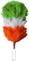 TTT-391. Feather Plums, Irish Tri Color. 5 inches overall.