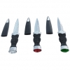 TTT-107.  SGAIN DUBHS, molded style nickel plated mounts ORANGE,  GREEN, BLUE, RED, STONE top